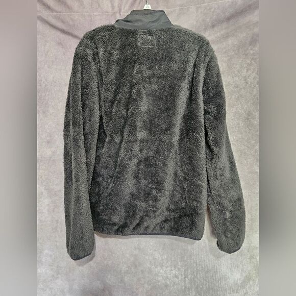 Men's Faux Fur Sherpa Button Down Jacket Large - Picture 4 of 5